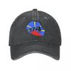 974 Reunion Denim Basebollkeps Ölogotyp Utomhussport Hip Hop Hattar Casual Herr Street Style Anpassade Basebollkepsar