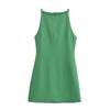 Women's French Fashion Slim Fit Straight Neck Sleeveless Dress