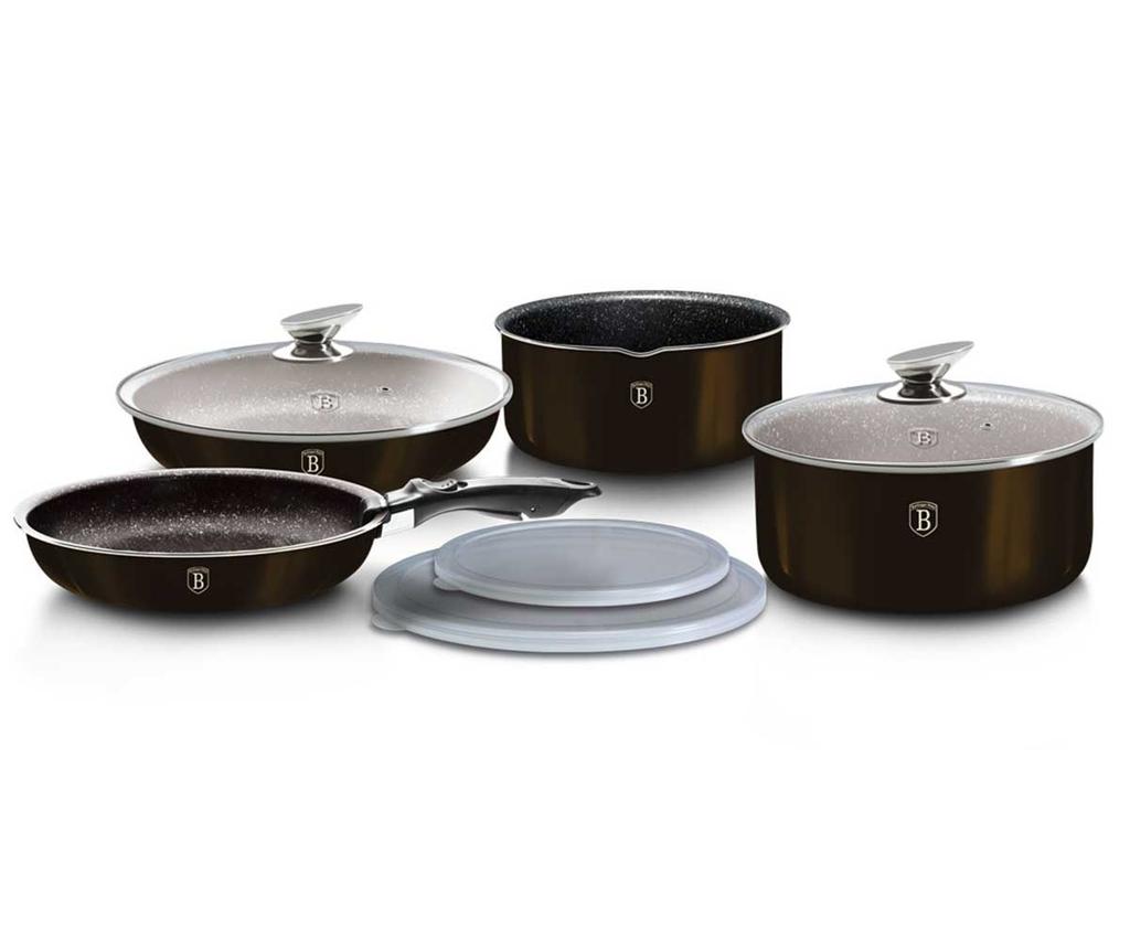 9-piece Pot Set BERLINGER HAUS BH-7041 DETACHABLE HANDLE