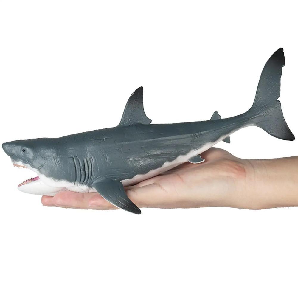 Plastic Big Shark Fish Model Wild Ocean Animal Statue  For Kids Children Birthday Gifts