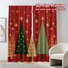 Set Of 2 Flat Printing Jit Curtains Without Rod Festive Forests Popular Drapes Versatile Polyester Curtain
