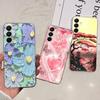 For Samsung A06 A16 Case Coque Transparent Soft Silicone Back Cover For Samsung Galaxy A06 Funda Flower Butterfly Love Heart