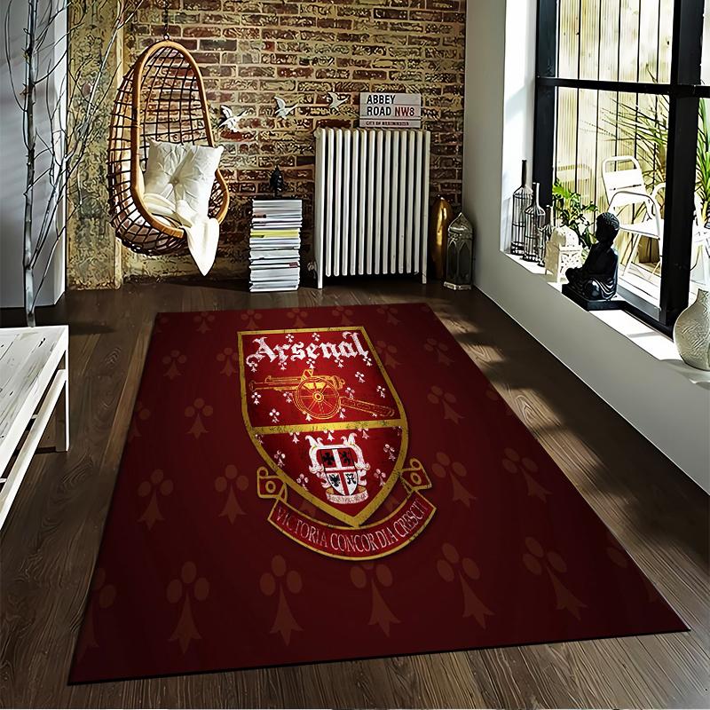Arsenal Logo 3-Piece Carpet Non-slip Rug Suitable for Living Room and Bedroom Sofas