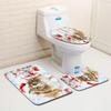 Christmas Bathroom Floor Mat Toilet Three-Piece Set