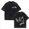 2026 Summer Hot Sale Vintage Washed TShirt JoJo Bizarre Adventure Gyro Zeppeli Streetwear T-shirt Unisex Fashion Trendy Tee