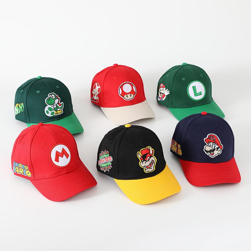 Super Mario Bros Cartoon Baseball Cap With Sun Protection And Breathable Cotton For Kids Summer Wear
