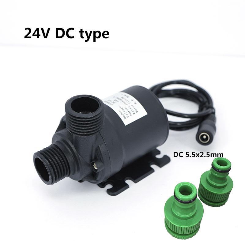 DC 12V 24V High Voltage Ultra-quiet Solar Water Pump Lift 5M 800L/H Brushless Motor Submersible 2pin Wire Circulating Connector
