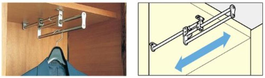 Sugatsune Industrial Lamp Brand Stainless Steel Sliding Coat Type Hanger, A, AS-330