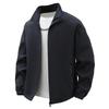 Men's Spring Stand-up Collar Casual Jacket - Loose, Versatile, Fashionable Coat for All Ages, Large Sizes Available.