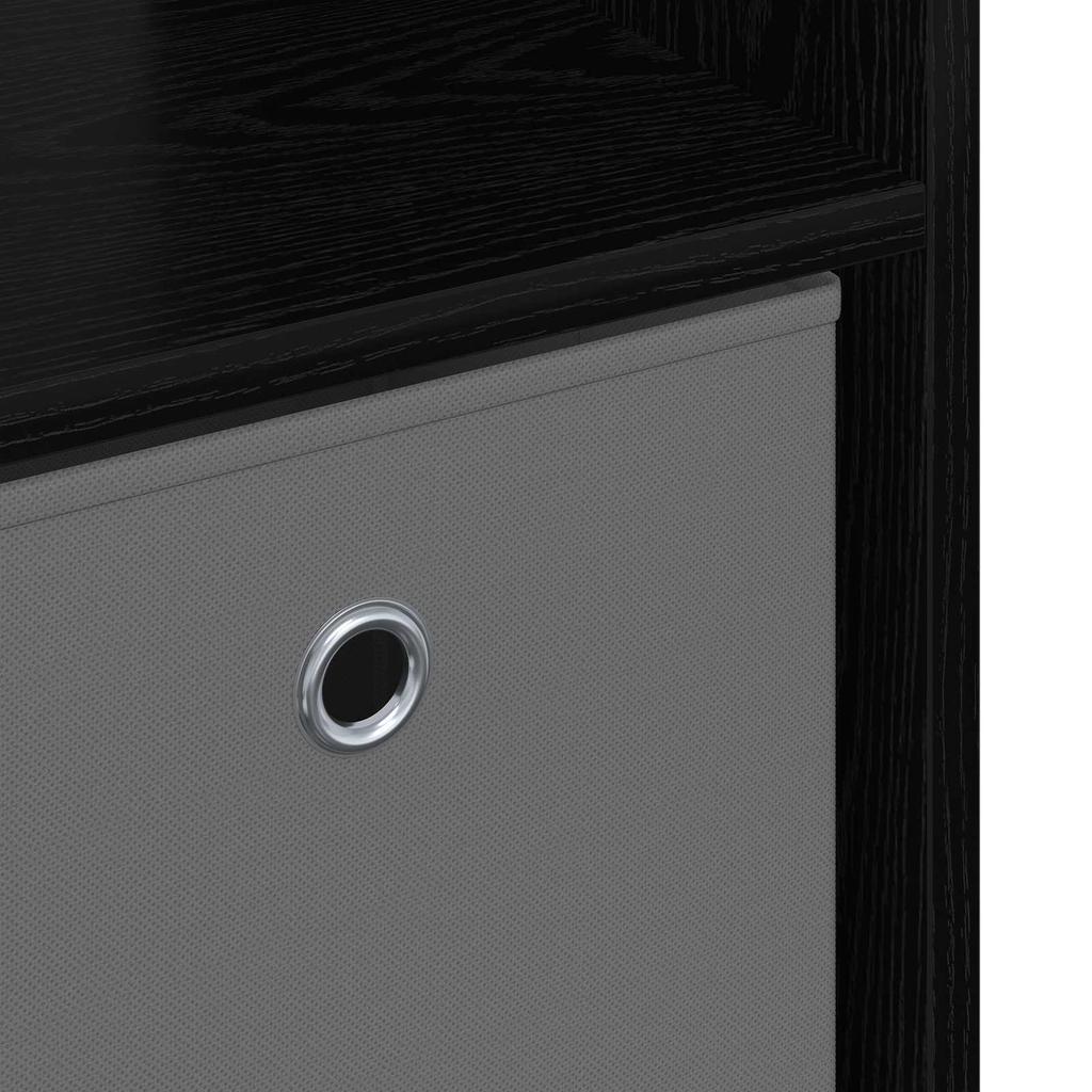 Sideboard in Black Oak Look 88.5 x 29 x 84.5 cm
