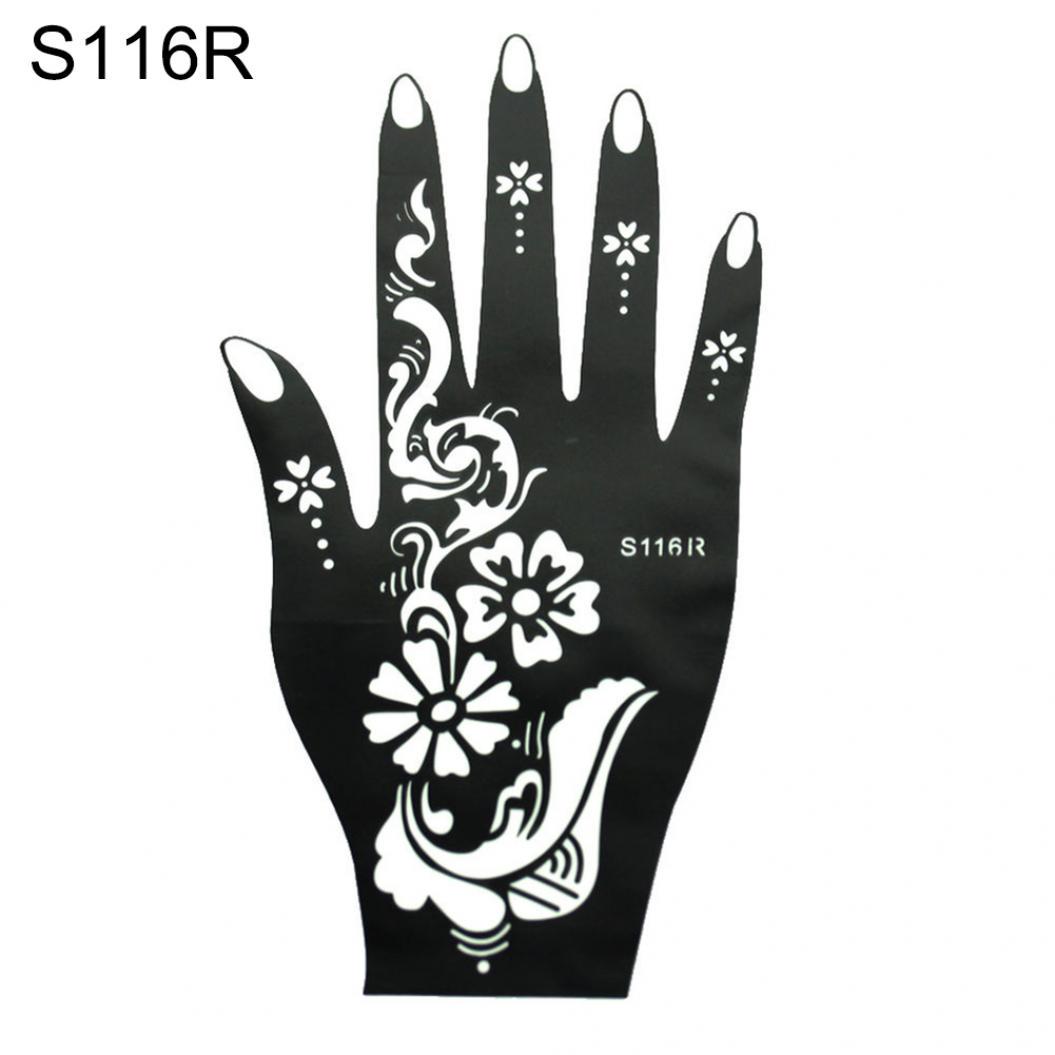 

1шт Индия хна временная татуировка трафарет для одной руки DIY Body Art наклейка S116R
