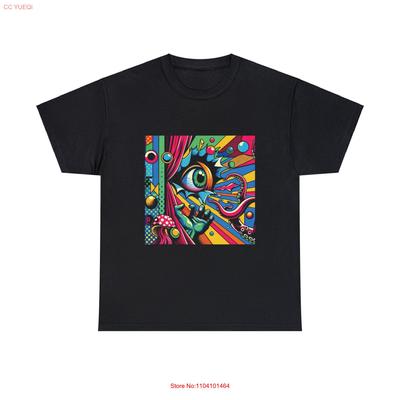 Gazing Beyond Reality 1 Cotton T Shirt Abstract Surreal Pop Art Colorful Cthulhu The Ancient Ones Old Gods