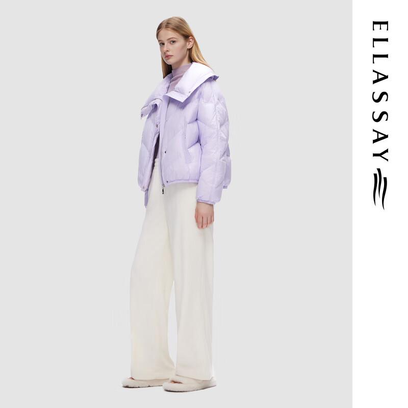 ELLASSAY Women's Lapel Goose Down Jacket