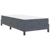 Box Spring Bed with Mattress Dark Gray 80 x 200 cm Fabric