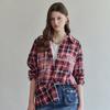 Maxza Vintage Washing Check Loose Fit Shirt Zf05qb014nh