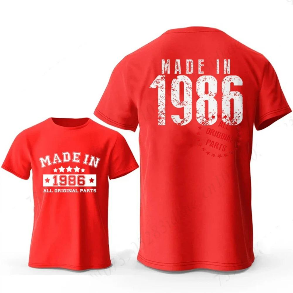 Mode Heren T-shirt Gemaakt in 1986 40 Jaar Geweldig Zijn Vintage 40ste Verjaardag Cadeau T-shirts Dames Casual T-shirt Los Streetwear T-shirt