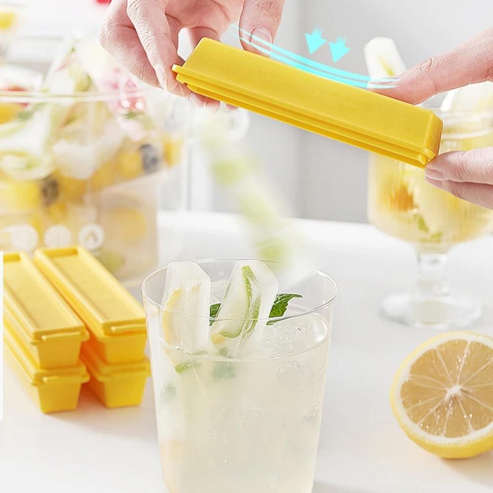 With Storage Box Ice Cube Moulds Rectangle Long Ice Stick Tray Ice Cube Maker  DIY Kitchen Bar