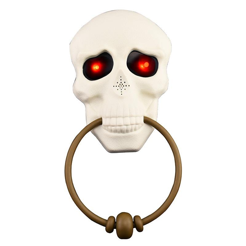 Halloween Doorbell Glow Sound Horror Props Electric Toys Welcome Door Hanging Skull Decoration