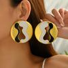 New European and American Style Women's Jewelry Geometric Drop Oil High-end Earrings for Women