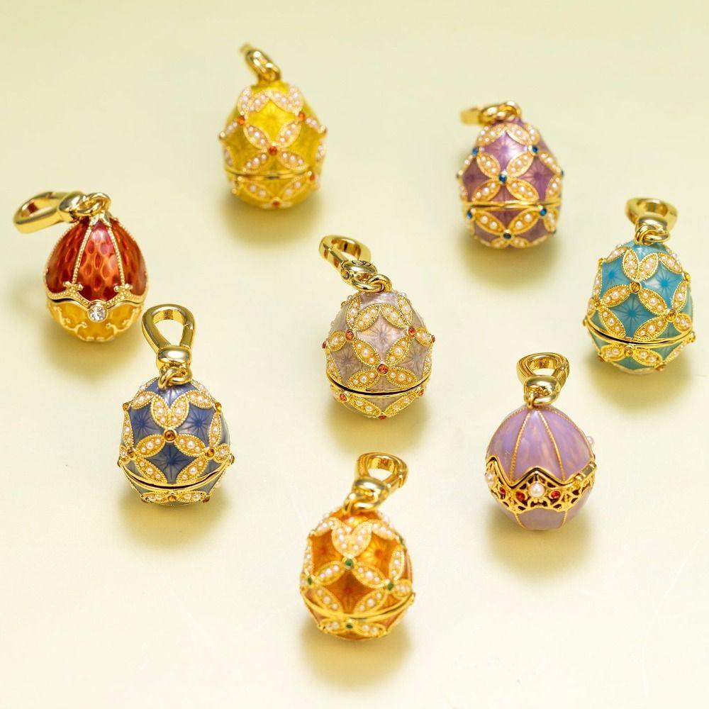 Copper Egg Pendant Necklace Egg Shape Egg Charm Vintage Style Zodiac Necklace Daily Wear