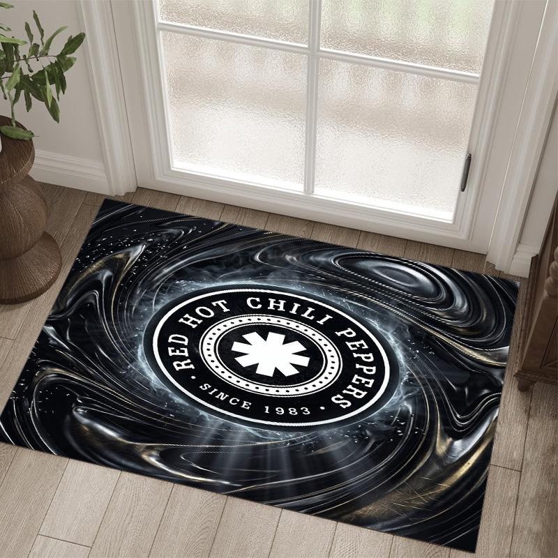 Red Hot Chili Peppers Design Crystal Velvet Carpet Cozy Non?Slip Printed Rug For Bedroom Living Room Entrance