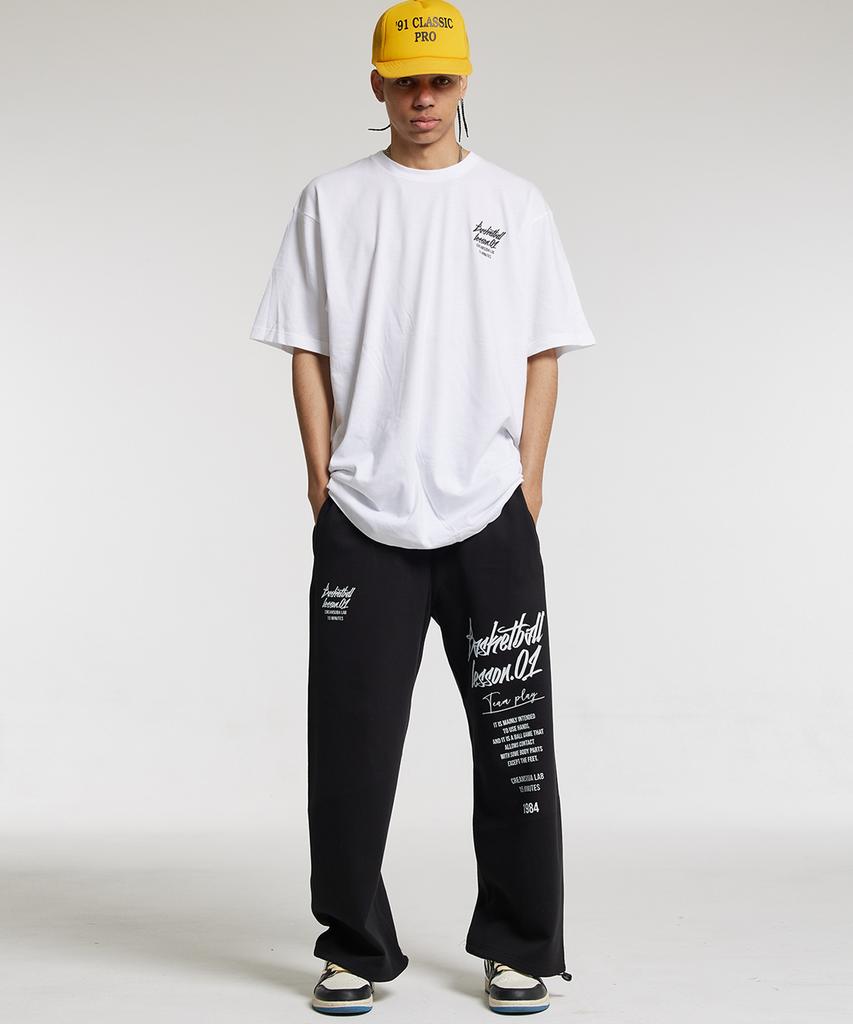 CREAM SODA LAB Quarter Wide Elastic Waist Pants Black