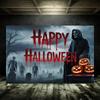 Grim Reaper Horror Halloween Party Decoration Background Spooky Graveyard Cemetery Backdrop Cosplay Photo Booth Studio Banner