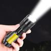 2000LM MINI Flashlights Built In Battery USB Charging LED Flash Light COB Zoomable Waterproof Tactical Torch Lamp Bulbs Lantern