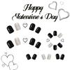 NonToxic ABS Fake Nail 24PCS Valentine Theme Short Artificial Nail With Heart Designs For Valentines Party Wear