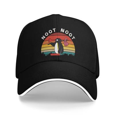 Pingu Noot Noot Baseball Cap Men Women Custom DIY Trucker Hat Summer Y2k Cool Running Hippie SunProof Baseball Caps