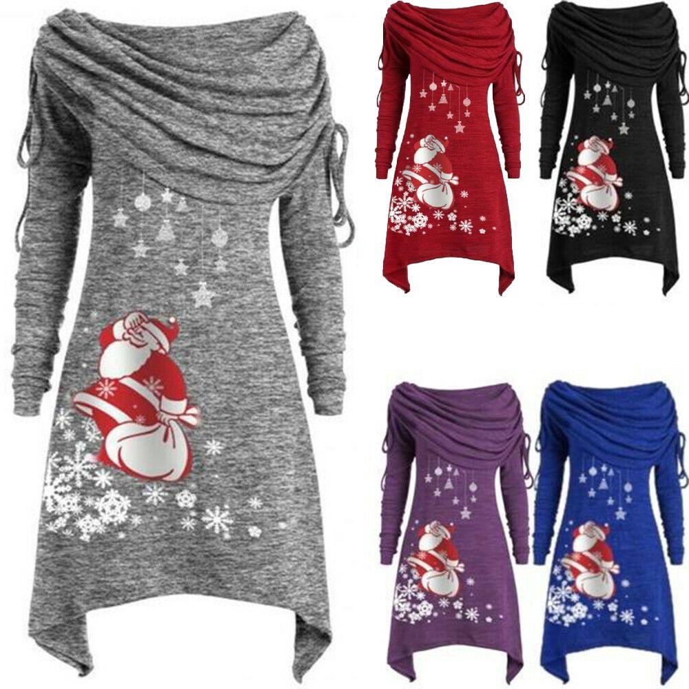 Festive Women's Santa Claus Sweater Jumper With Soft Material For Christmas Celebrations