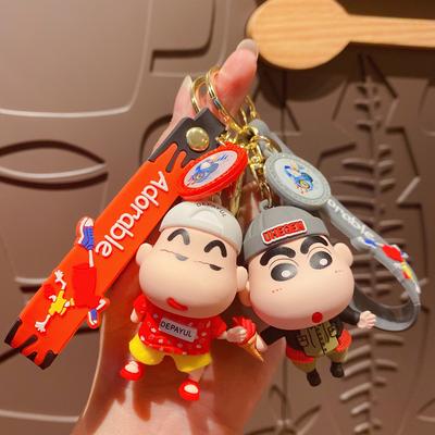 Cartoon Crayon Xiaoxin Creative Keychain Cute Doll Machine Pendant Small Gift School Bag Pendant Doll Key Chain