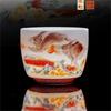 Mutton Fat Jade White Porcelain Tasting Cup - Rabbit Design 150ml