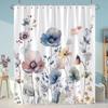 Sunflowers Lavender Shower Curtains Green Plants Popular Flowers Small White Daisy Butterflies Hanging Curtains Bathroom Decor