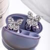 Earbuds FreeClip Borboleta Diamante Clipe de Orelha: Brinco Feminino Elegante, Luxuoso, de Alta Classe