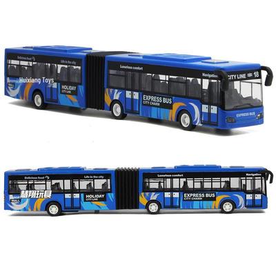 28CM Double-Decker Bus Toy with Lights and Pull-Back Function