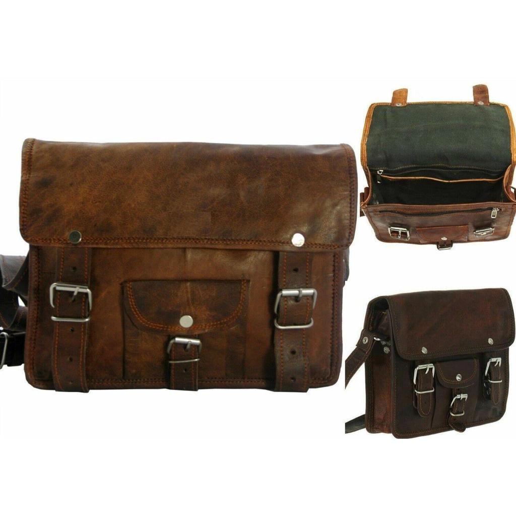 2 Side Leather Motorcycle Side Pouch Combo 2 Saddlebags Saddle Panniers Bag