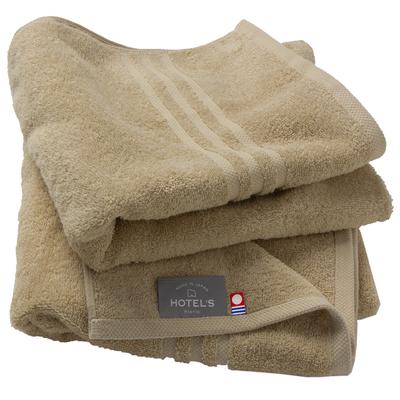 Imabari Towel Certified Mini Bath Towel Hiorie 45 X 100cm Set of 2 Old Beige Cotton Highly Absorbent Durable Plain Made In Japan Imabari Brand Approx.