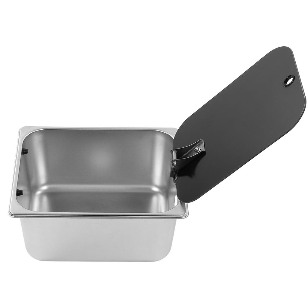RV Kitchen Sink 300x240x150mm Square Stainless Steel Single Bowl Hand Wash Basin 40mm Drain with Tem