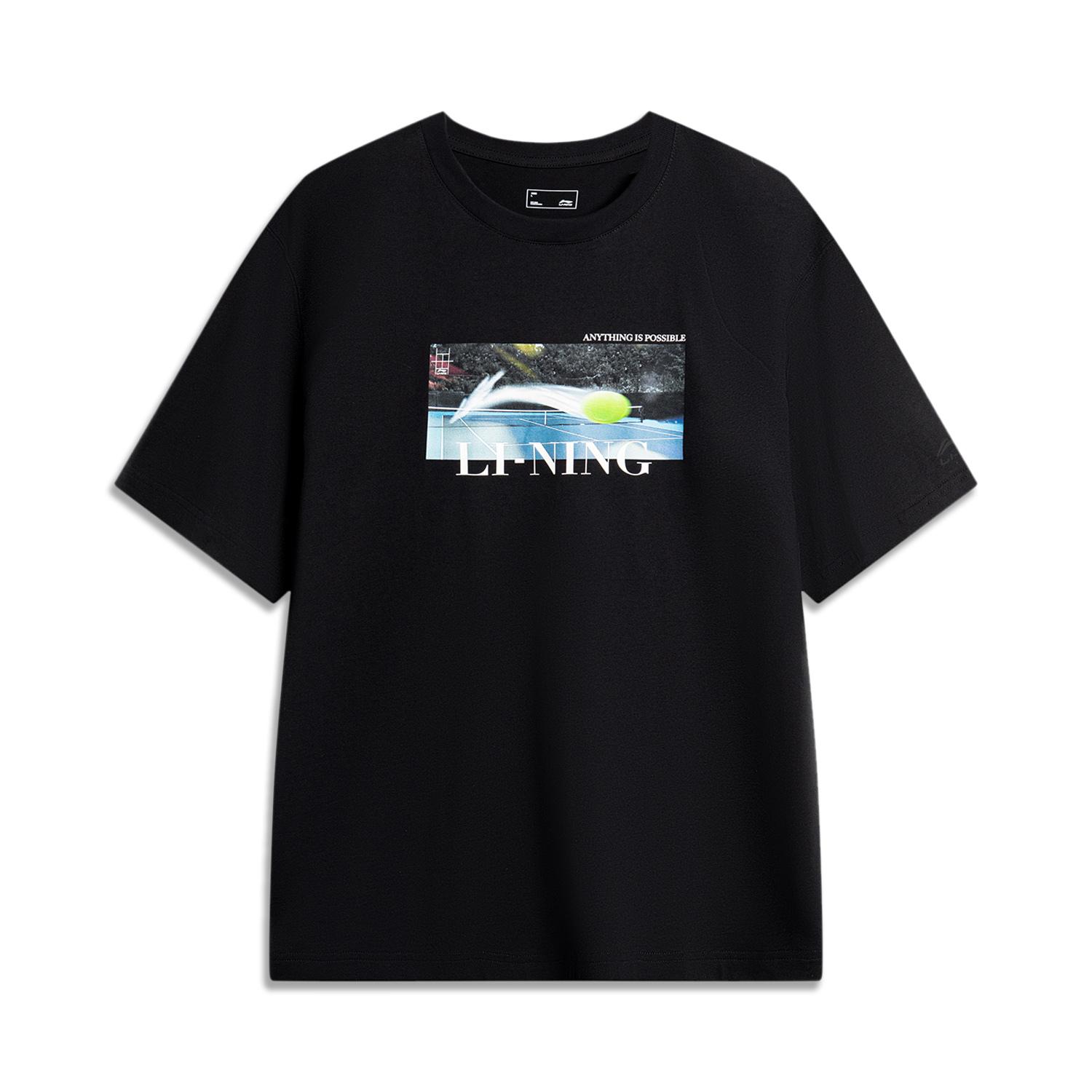 

Li Ning Серия Спортивный Стиль Жизни Универсальная Удобная Футболка с Круглым Вырезом Повседневная Простая Свободная Футболка Дышащая Футболка с Коротким Рукавом Мужская Футболка AHSU629-4 XL