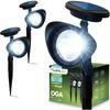 3X Lampa Ogrodowa Led Solarna Wbijana Czarna Kierunkowa Oga Reflektor Ip44 6500K Lumiled