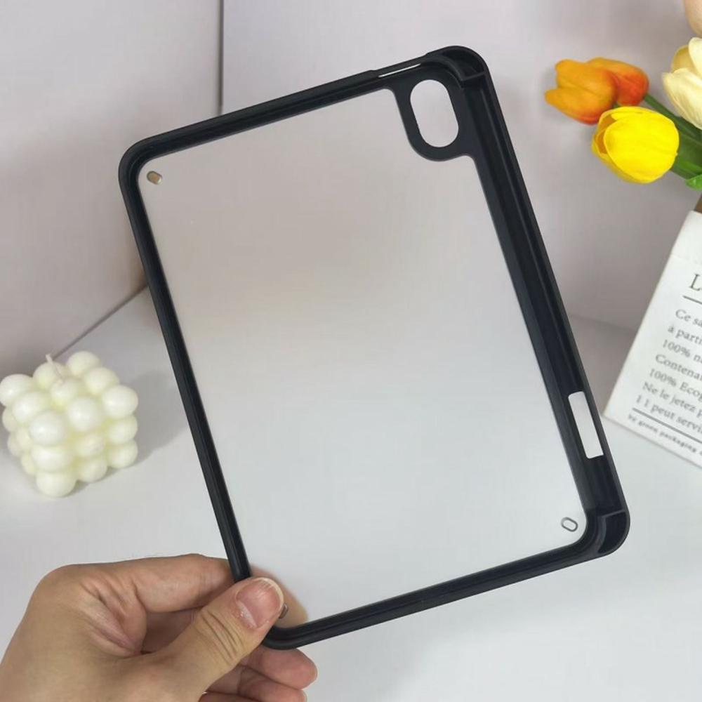 For iPad Mini (2024)/(2021) Case Acrylic + PC Matte Tablet Cover with Pencil Holder