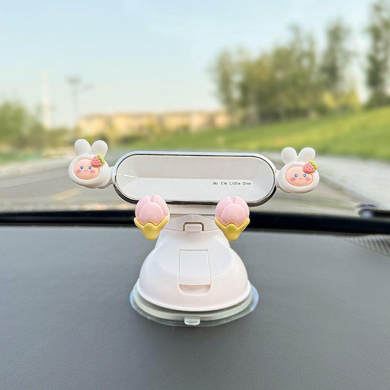 

Cute Bee Dog Suction Cup Car Phone Holder & Navigation Stand for Center Console
