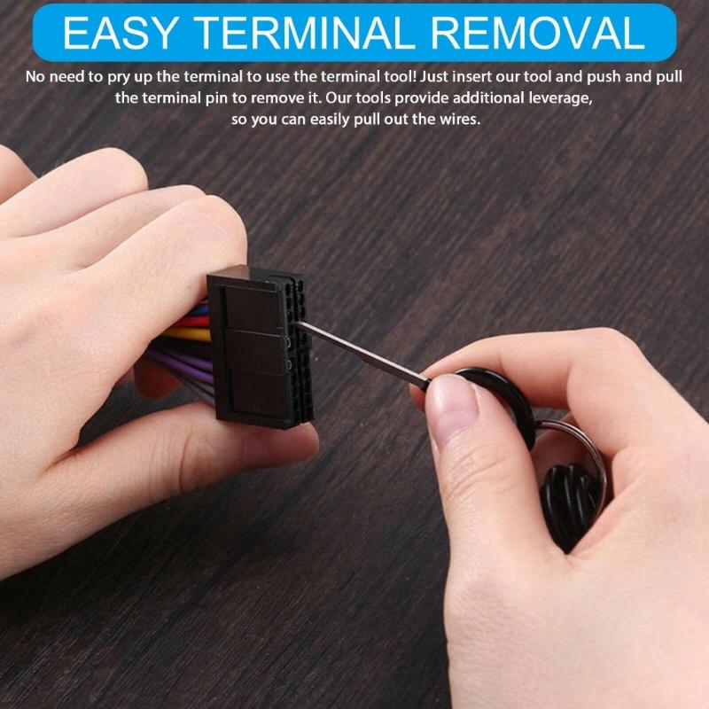 Essential Car Terminal Release Tool Kit, Electrical Wiring Pin Remover Suitable for Vehicle Maintenance Home Garage Use