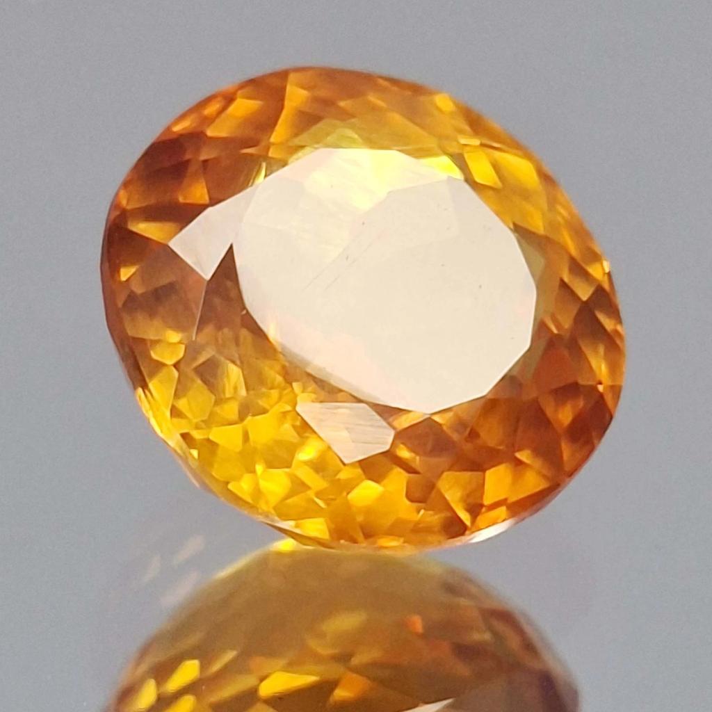 14-16 Ct Natural Citrine Orangish Yellow Round Cut Stunning Loose Gemstone