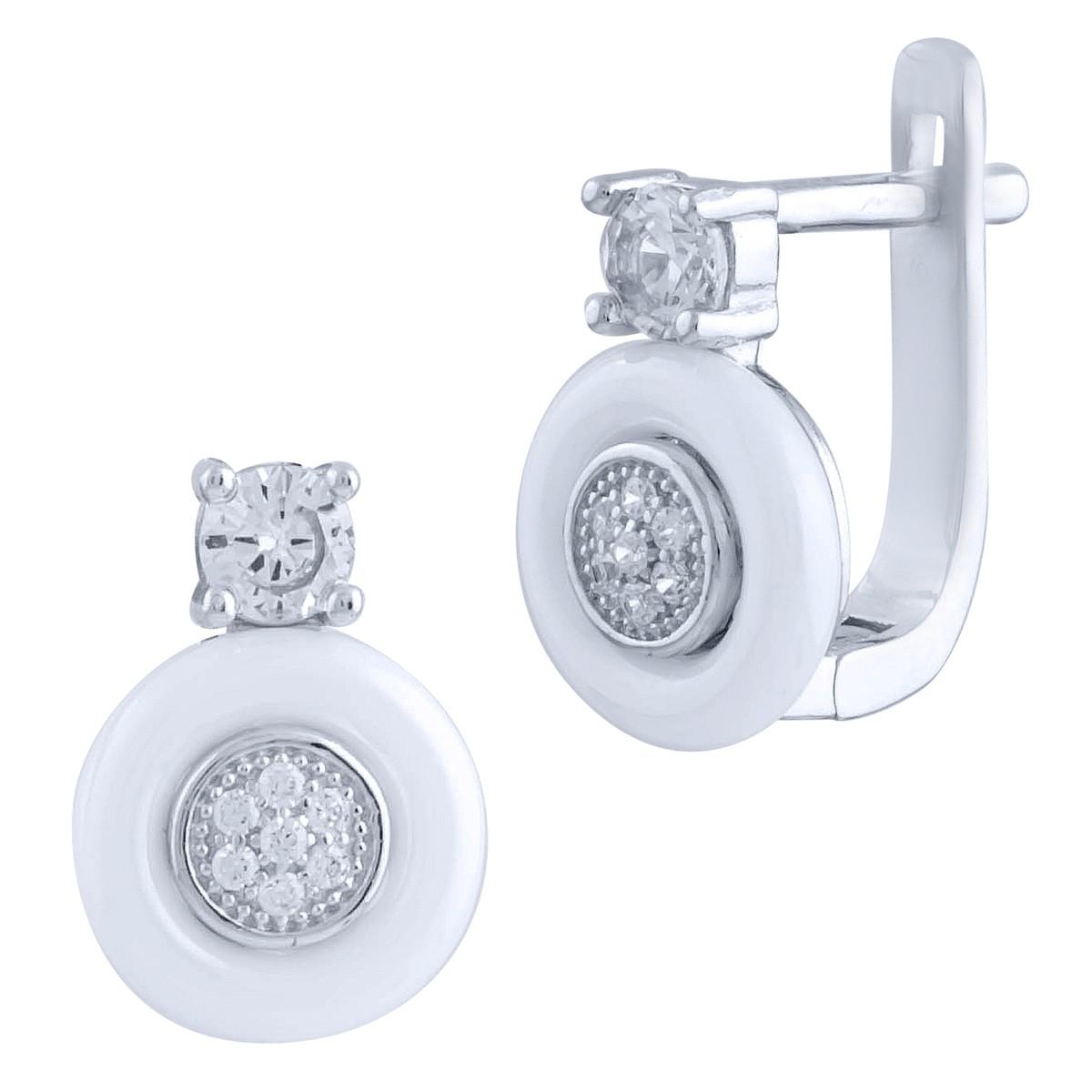 

Срібні сережки з керамікою (1904152)