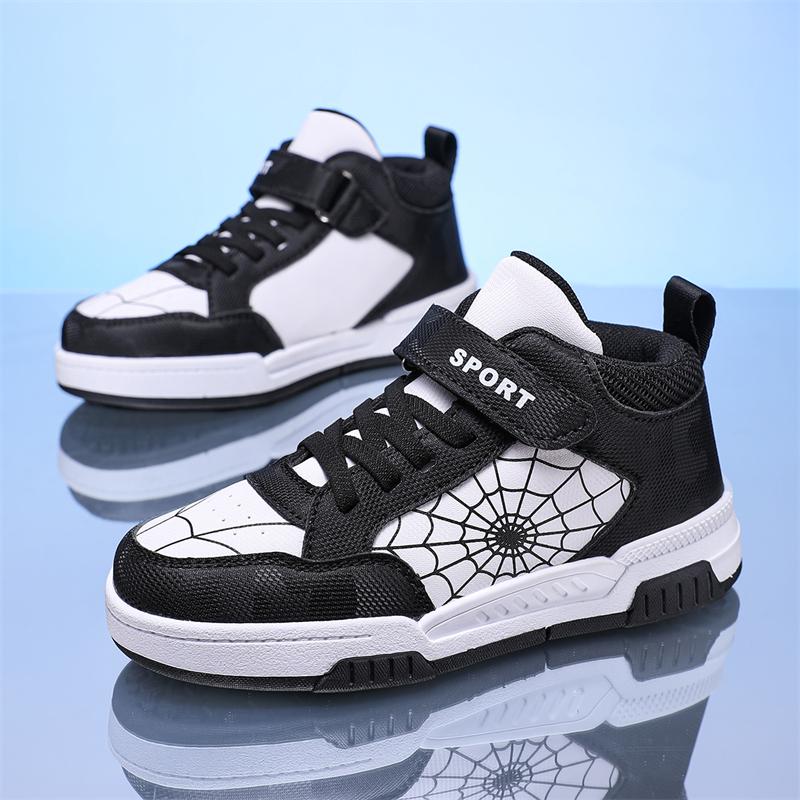 

Autumn Pink Skateboard Shoes Kids Trainers High Top Casual Sneakers For Girls Boys Comfortable Leather Children s Sports Shoes 28