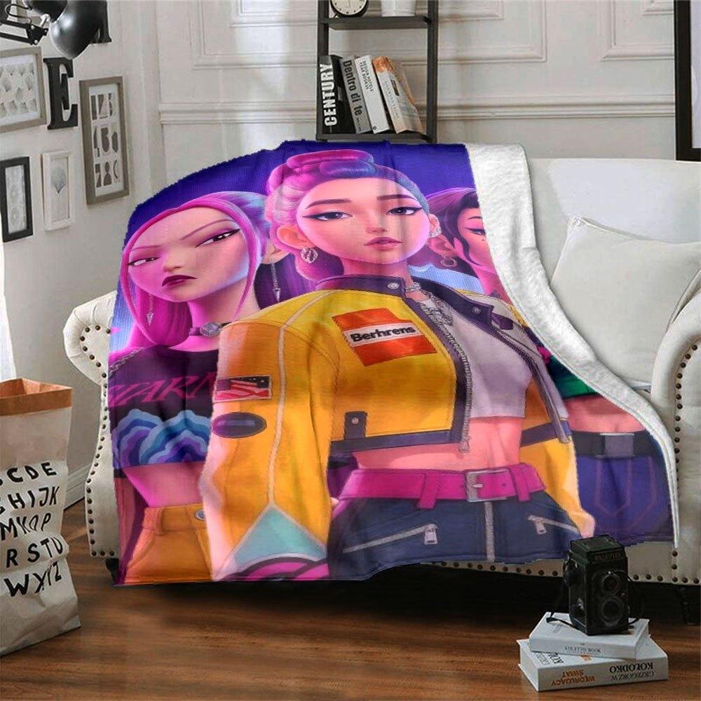 1pc Hunter X Kopo group Themed Flannel Blanket Suitable for Bed, Home Decor, Graduation Gifts, Easter, Back to School, Christmas, All Season Use