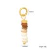 Dainty PVD 18K Gold Plated Stainless Steel Jewelry Multi Color Natural Stone Charm Pendants for DIY Bracelet Necklace Making