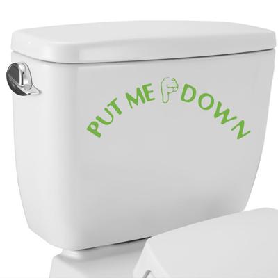 2Pcs Put Me Down Toilet Sticker Removable Self-adhesive Waterproof PVC Bathroom Toilet